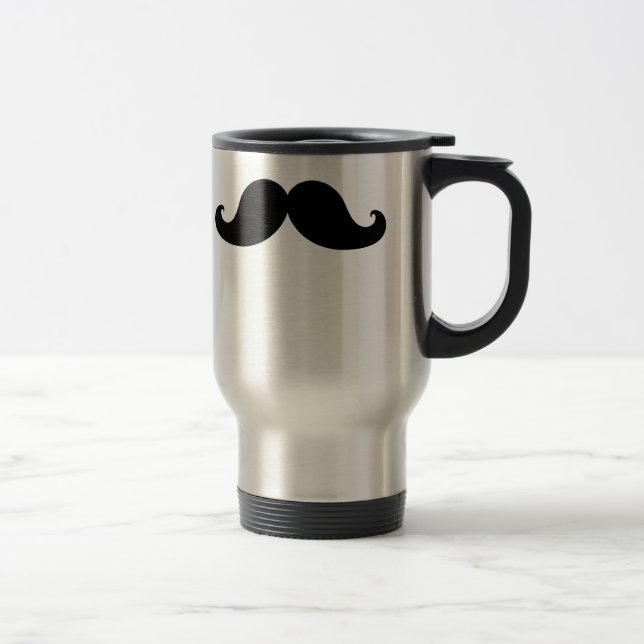 THE BEST BLACK MUSTACHE TRAVEL MUG (Right)