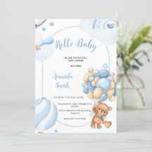THE BEST BLUE,BROWN AND BEAR HELLO BABY BABYSHOWER