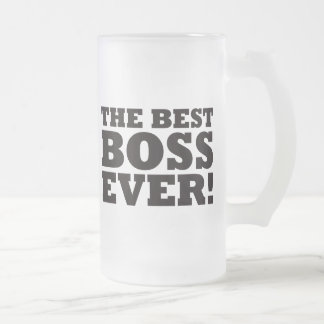 The Best Boss Ever Frosted Glass Beer Mug