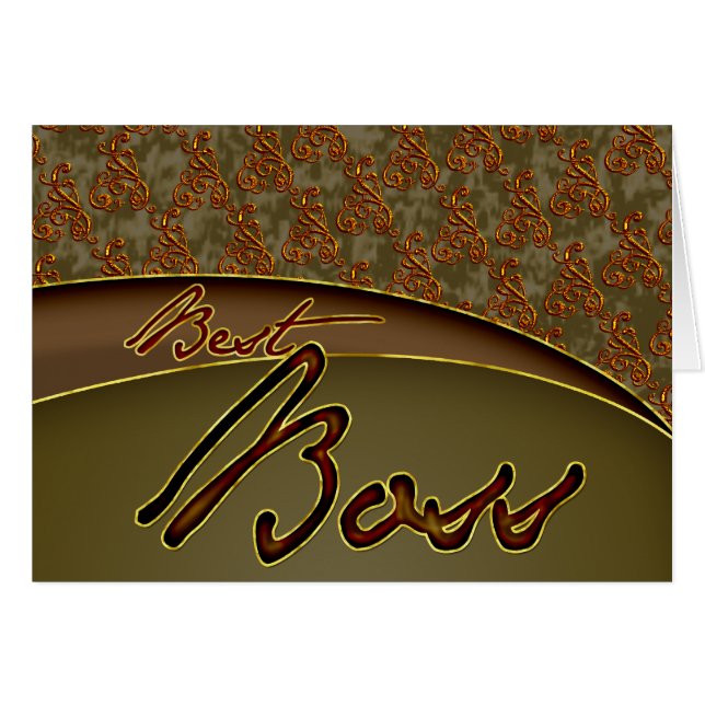 The best boss golden brown design (Front Horizontal)