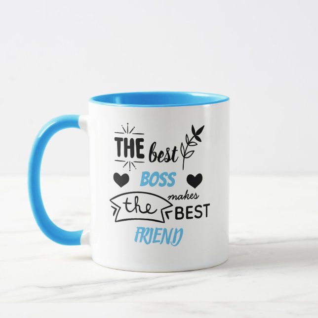 The BEST BOSS Makes Best Friend Gifts Customisable Mug (Left)