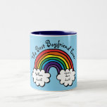 The Best Boyfriend Ever Rainbow Two-Tone Coffee Mug<br><div class="desc">Personalise for your boyfriend to create a unique valentine,  Christmas or birthday gift. A perfect way to show him how amazing he is every day. Designed by Thisisnotme©</div>