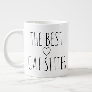 'The Best Cat Sitter' Pet Caregiver Gift Large Coffee Mug