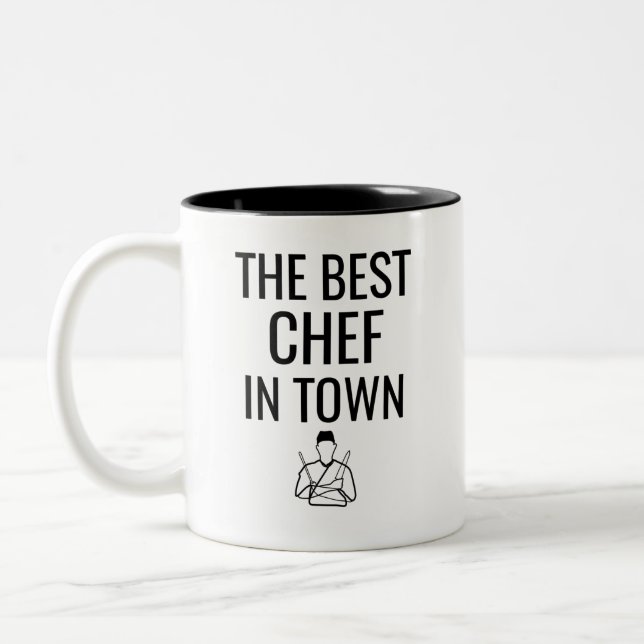 The Best Chef In Town Two-Tone Coffee Mug (Left)