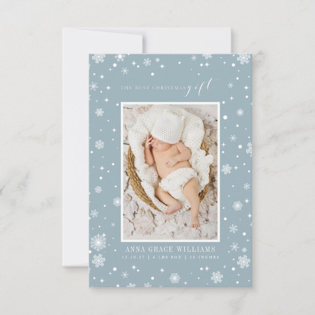 The Best Christmas Gift Newborn Photo Cards (Front)