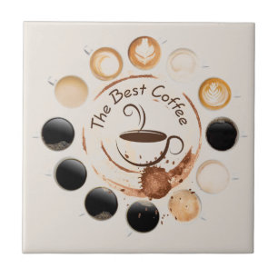 “The Best Coffee” Ceramic Tile