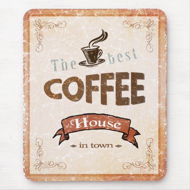 The Best Coffee House Mouse Mat (Front)