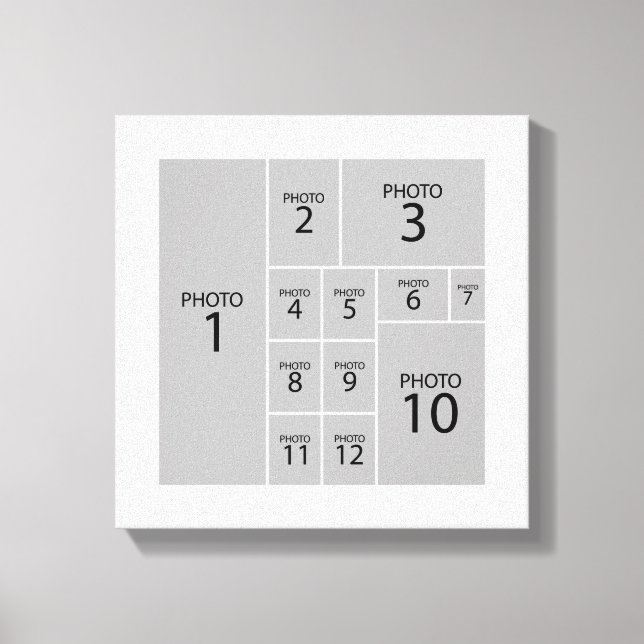 The Best Collage Maker Create 12 photos Canvas Print (Front)