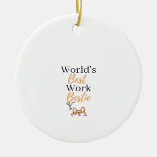 The Best Coworker In The World Graphic Ceramic Tree Decoration