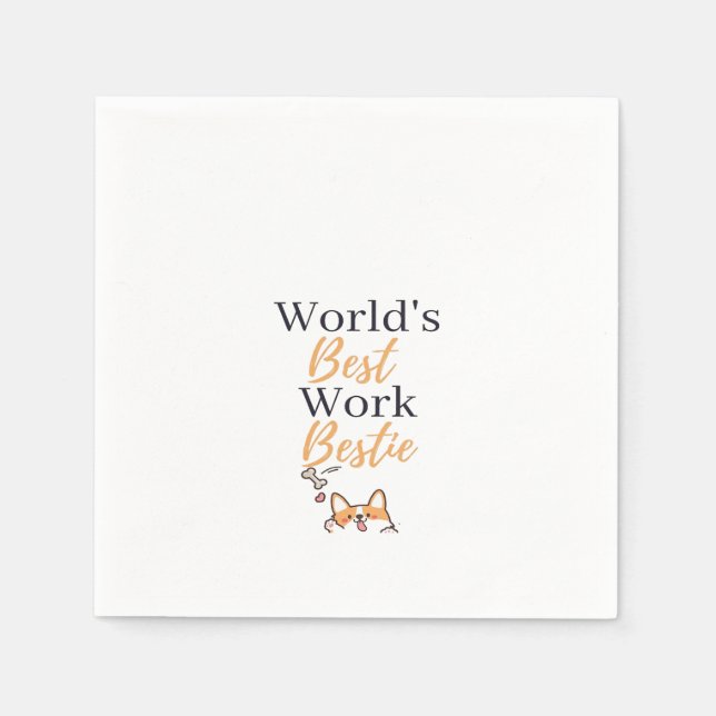 The Best Coworker In The World Graphic Napkin (Front)