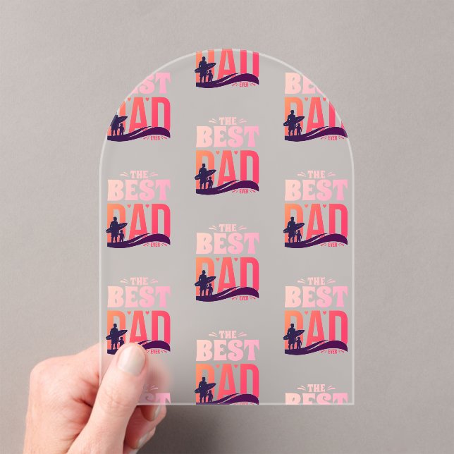 The Best Dad Ever Acrylic Invitations (Insitu (Handheld))