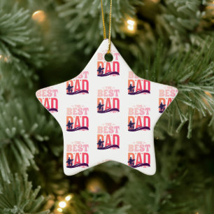 The Best Dad Ever Ceramic Tree Decoration