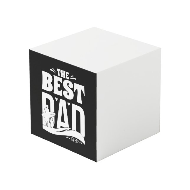 The Best Dad Ever - Father & Child Cube (Front Angled)