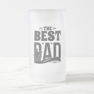 The Best Dad Ever - Father & Child Frosted Glass Beer Mug