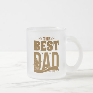 The Best Dad Ever - Father & Child Frosted Glass Coffee Mug