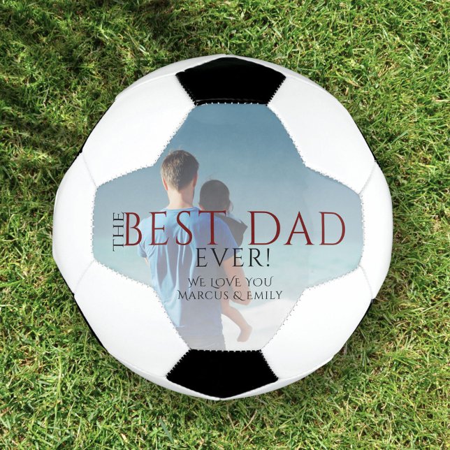 The Best Dad Ever Father`s Day Photo Football (Creator Uploaded)