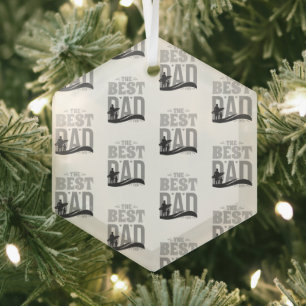 The Best Dad Ever Glass Tree Decoration