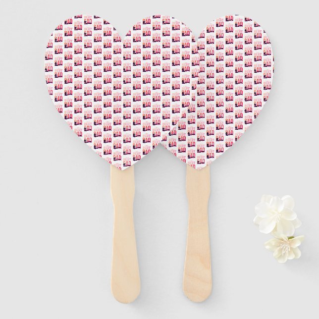 The Best Dad Ever Hand Fan (Front and Back)