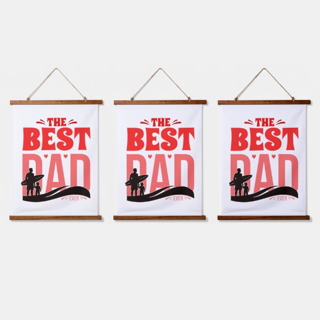 The Best Dad Ever Hanging Tapestry (Triple)