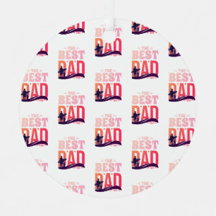 The Best Dad Ever Metal Tree Decoration