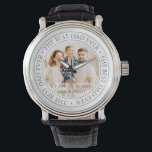 The Best Dad Ever Modern Classic Photo Watch<br><div class="desc">This simple and classic design is composed of serif typography and add a custom photo. "The Best Dad Ever" circles the photo of your dad,  father,  papa etc.</div>