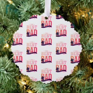 The Best Dad Ever Tree Decoration Card