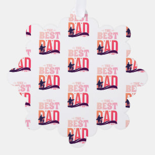 The Best Dad Ever Tree Decoration Card