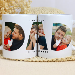 The Best Dad in the World Photo Collage Coffee Mug