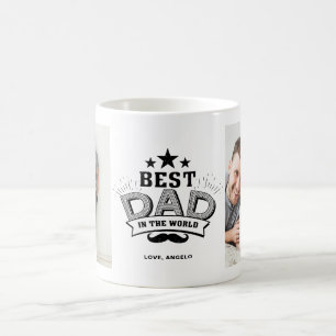 The Best Dad in the World Two Photo Collage Mug