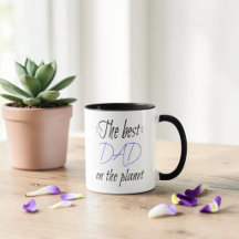 The Best Dad on the Planet Personalised Minimalist