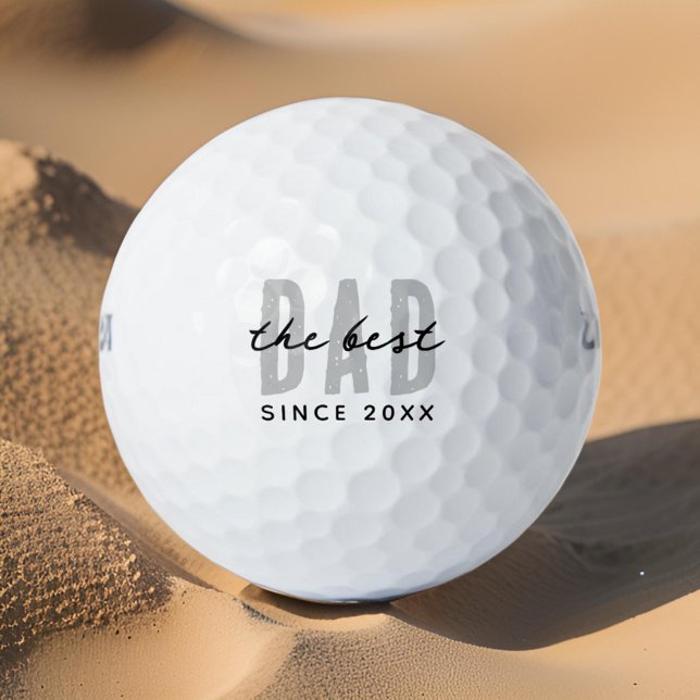 The Best Dad Since 20XX Modern Simple Preppy Golf Balls (Creator Uploaded)
