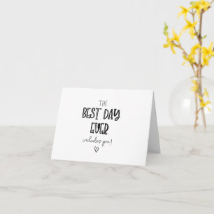 The best day ever bridesmaid proposal folded card