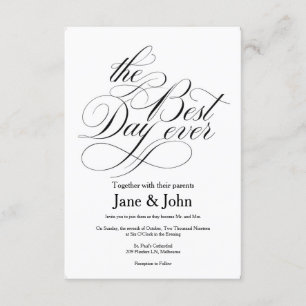 The Best Day Ever Wedding Invitation