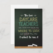 The best Daycare Teachers Thank You Card (Front/Back)