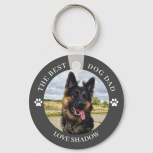 The Best Dog Dad Photo Keychain