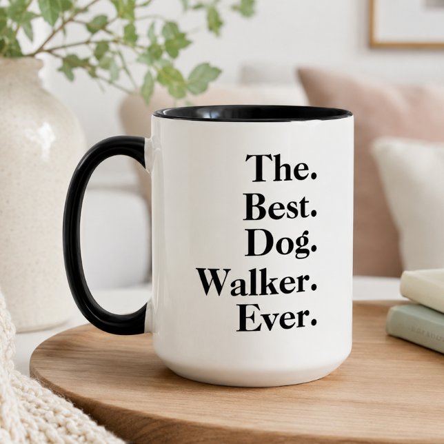  'The Best Dog Walker Ever' Playful Fun Gift  Mug (Creator Uploaded)