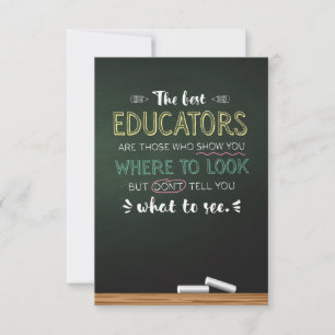The best Educators Thank You Card