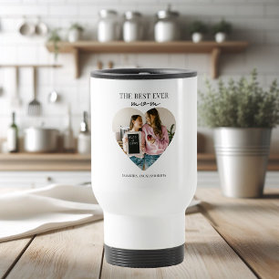 The Best Ever Mum Heart Photo Travel Mug