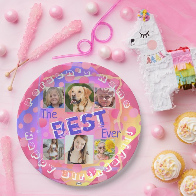 The Best Ever! Photo Birthday Paper Plate - HAMbWG (Party)