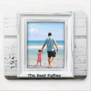 The Best Father - framed editable photo & text Mouse Mat