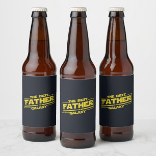 The Best Father In The Galaxy Fathers Day Gift Beer Bottle Label