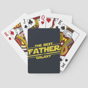 The Best Father In The Galaxy Fathers Day Gift Playing Cards