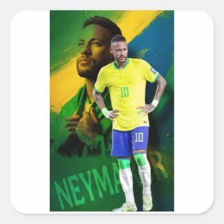the best football player in the world neymar jr square sticker