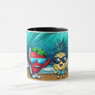 THE BEST FRIENDS STRAWBERRY AND PINEAPPLE MUG