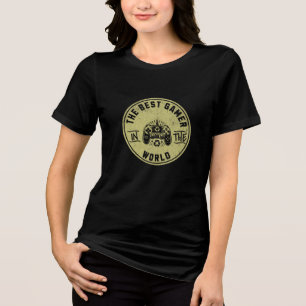 “The Best Gamer in the World” – Vintage Video Game Tri-Blend Shirt
