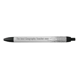 The Best Geography Teacher Ever,Funny Teacher Gift Black Ink Pen