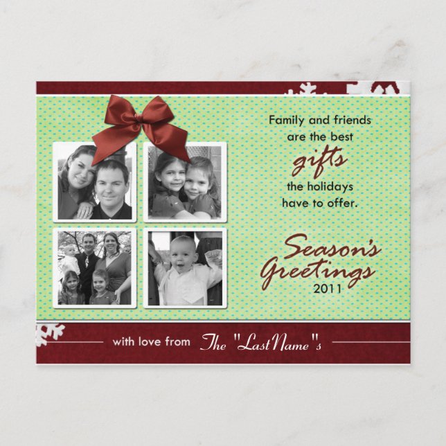 The Best Gifts Holiday Photo Card (Front)