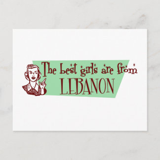 The Best Girls are from Lebanon Postcard