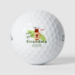 The BEST GRANDMA Monogram  Golf Balls
