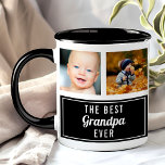 The Best Grandpa Ever Black Collage Photo Mug<br><div class="desc">Celebrate the best grandpa ever with this personalised photo collage mug! Showcase your favourite memories with Grandpa on this unique and thoughtful gift. Perfect for Father's Day, birthdays, or just because. Add up to [number of photos] photos and customise with a special message on the back to make it extra...</div>